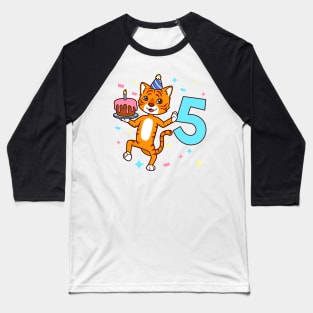 I am 5 with tiger - boy birthday 5 years old Baseball T-Shirt